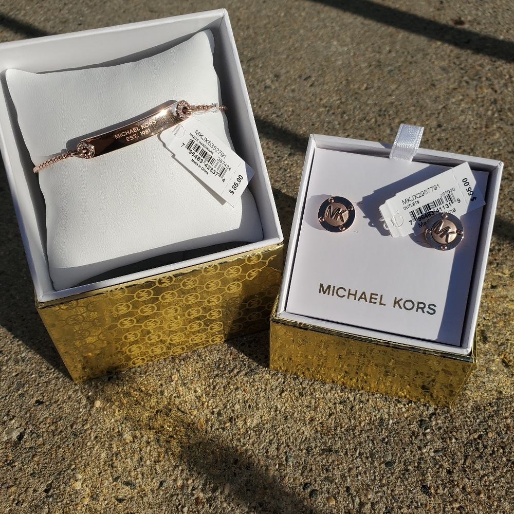 Michael Kors Rose Gold Jewelry Set NWT